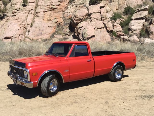 Orange 1971 Chevrolet C-10 Standard Cab Pickup with Black interior