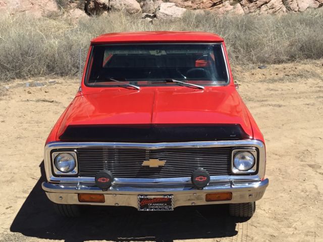 Orange 1971 Chevrolet C-10 Standard Cab Pickup with Black interior