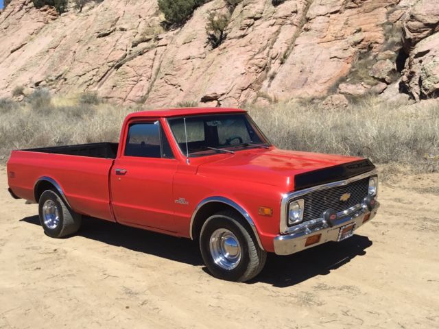 Orange 1971 Chevrolet C-10 Standard Cab Pickup with Black interior
