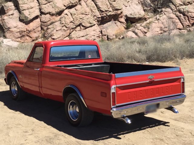 Orange 1971 Chevrolet C-10 Standard Cab Pickup with Black interior