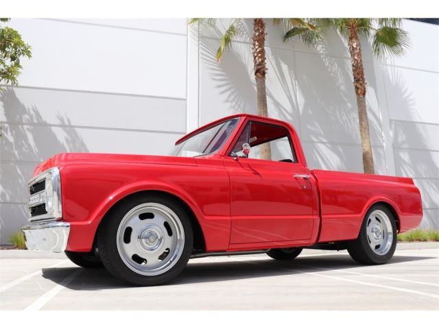 Red 1971 Chevrolet C-10 -- with Black interior