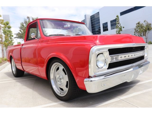 Red 1971 Chevrolet C-10 -- with Black interior