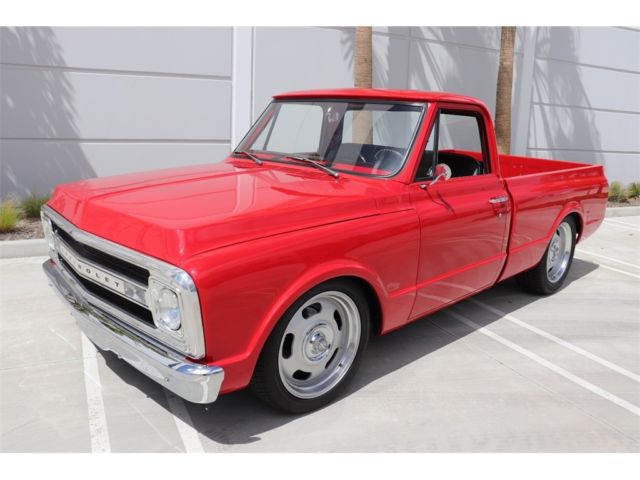 Red 1971 Chevrolet C-10 -- with Black interior