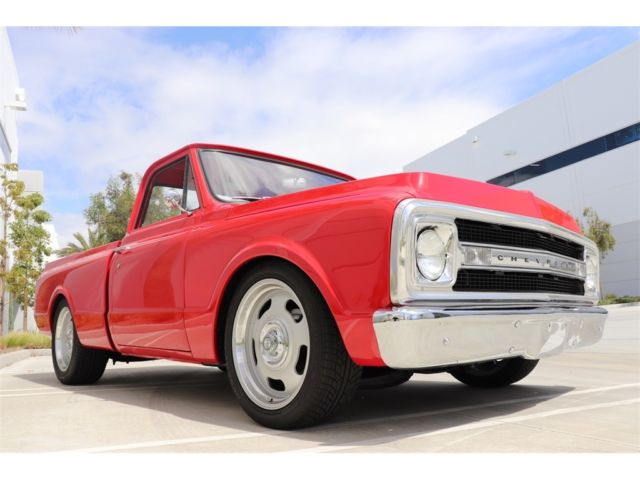 Red 1971 Chevrolet C-10 -- with Black interior