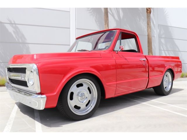 Red 1971 Chevrolet C-10 -- with Black interior