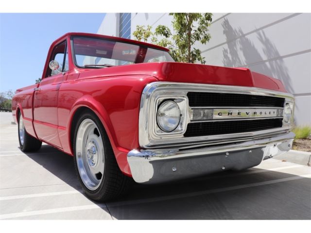 Red 1971 Chevrolet C-10 -- with Black interior