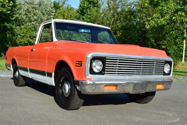 Red 1971 Chevrolet C-10 -- with Tan interior