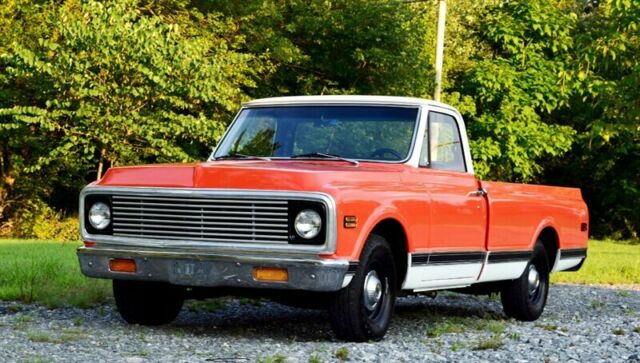 Red 1971 Chevrolet C-10 -- with Tan interior