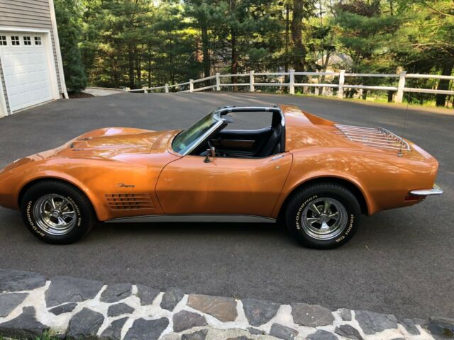 Orange 1971 Chevrolet Corvette Coupe with Black interior