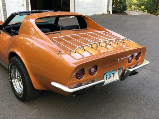 Orange 1971 Chevrolet Corvette Coupe with Black interior