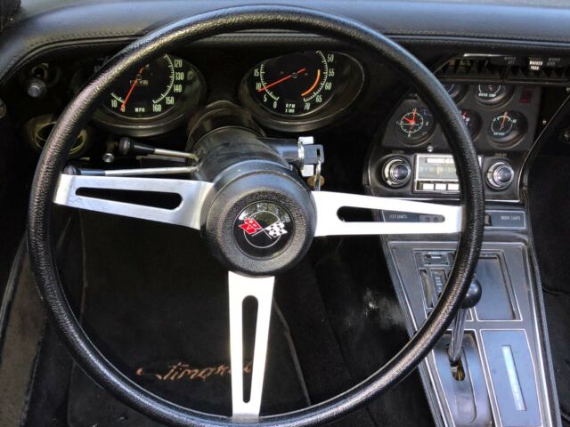 Orange 1971 Chevrolet Corvette Coupe with Black interior