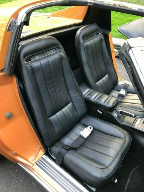 Orange 1971 Chevrolet Corvette Coupe with Black interior