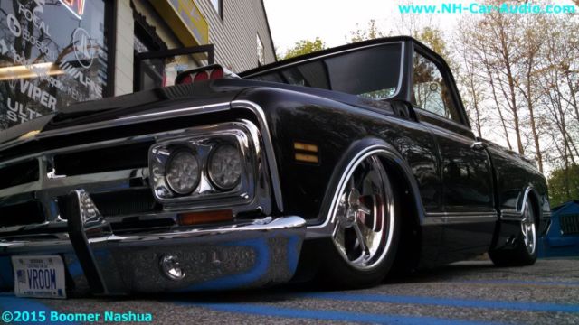 Black 1971 Chevrolet C-10 with Black interior