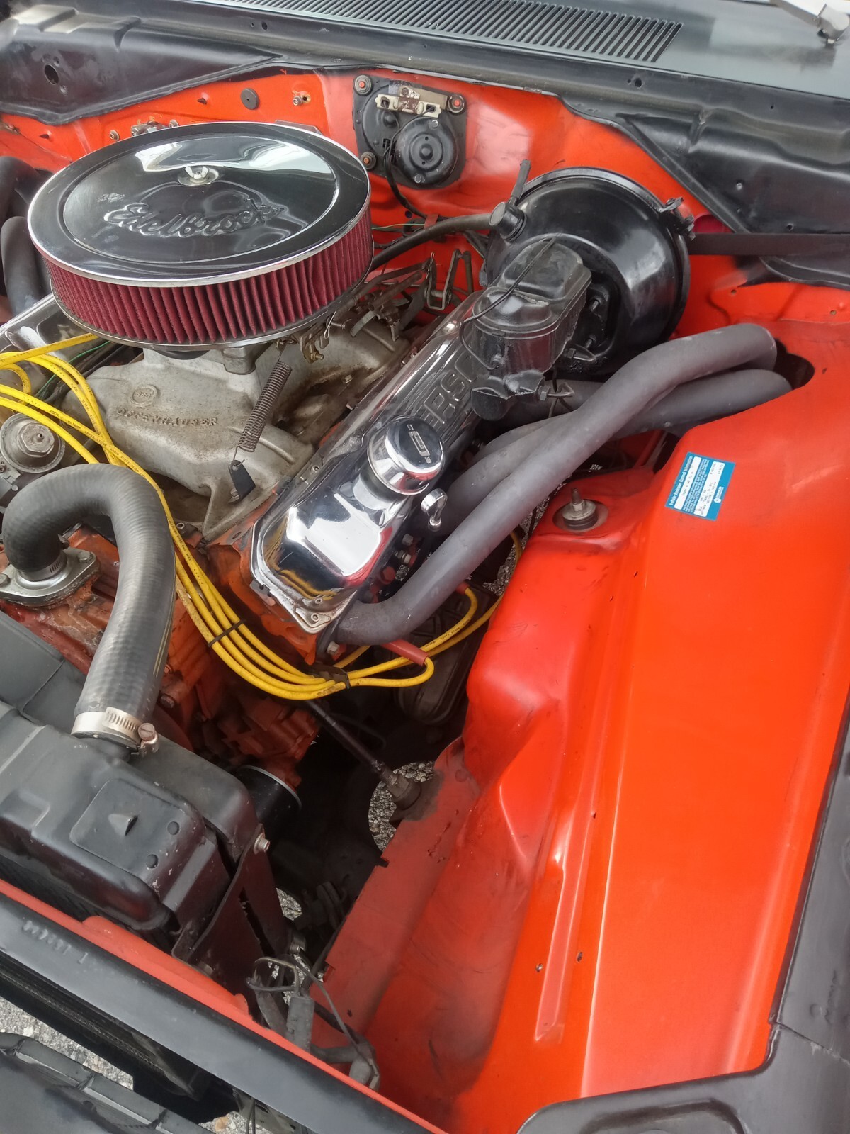 Orange 1971 Plymouth Scamp Coupe with Black interior