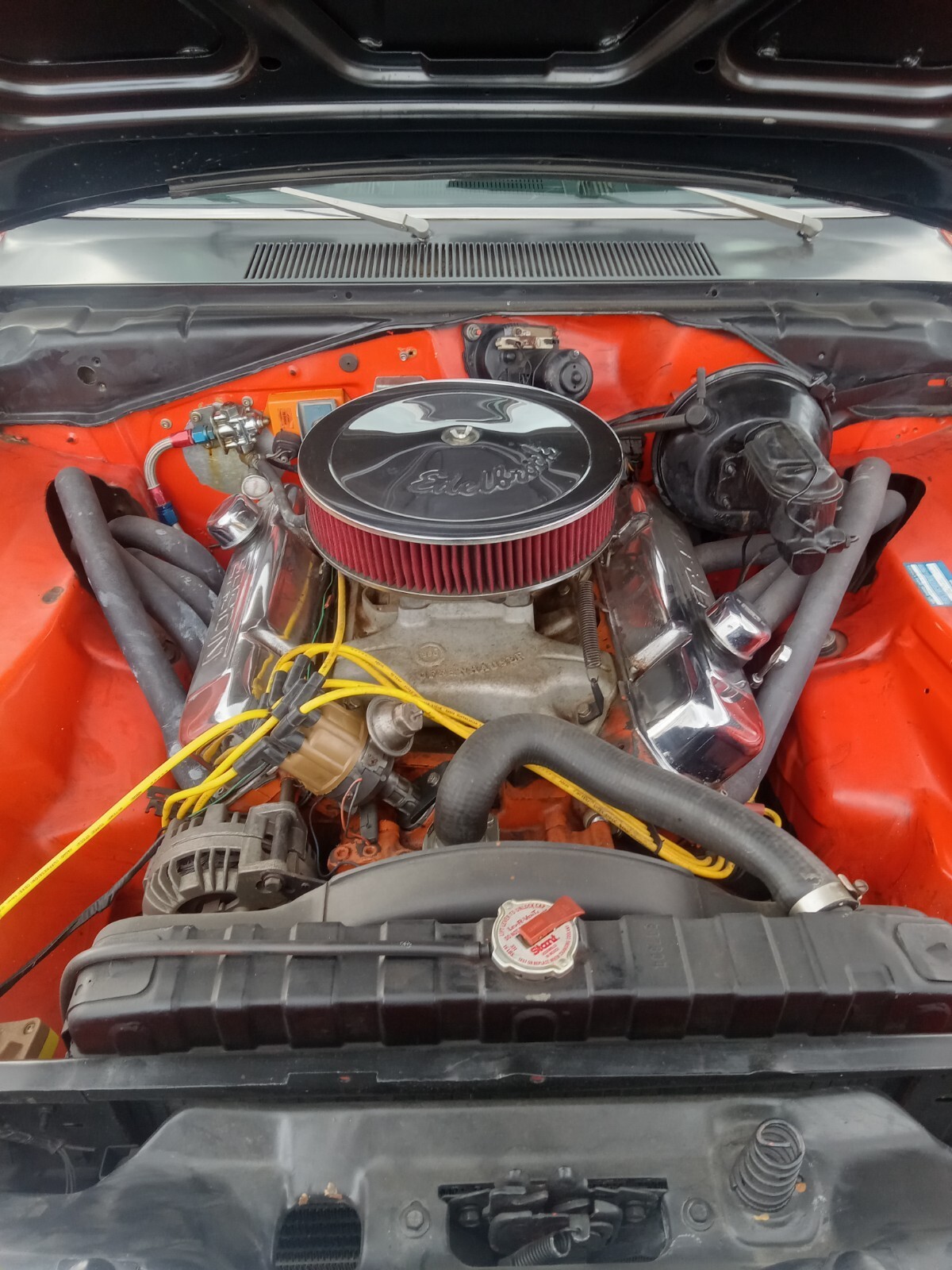 Orange 1971 Plymouth Scamp Coupe with Black interior