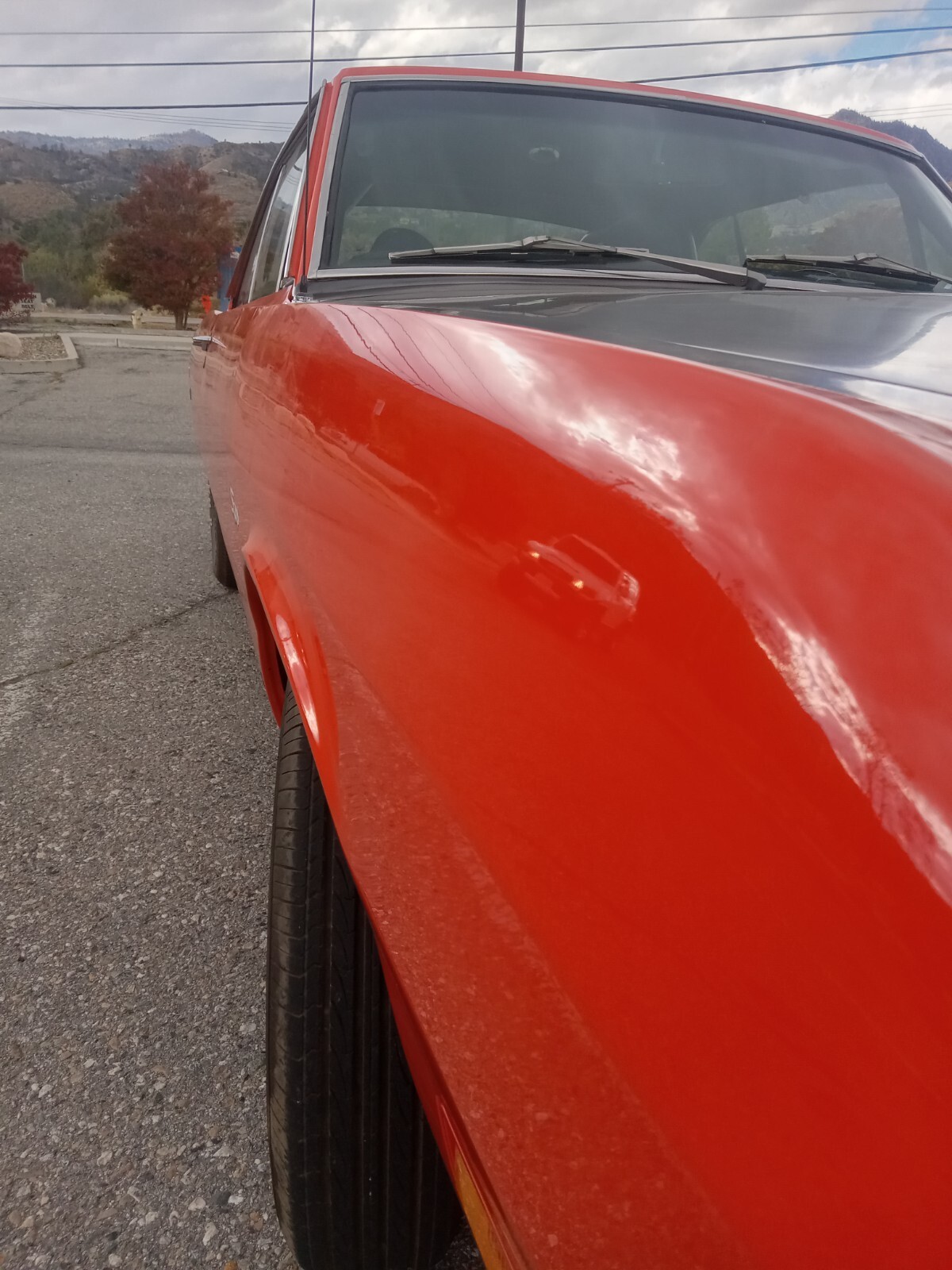 Orange 1971 Plymouth Scamp Coupe with Black interior