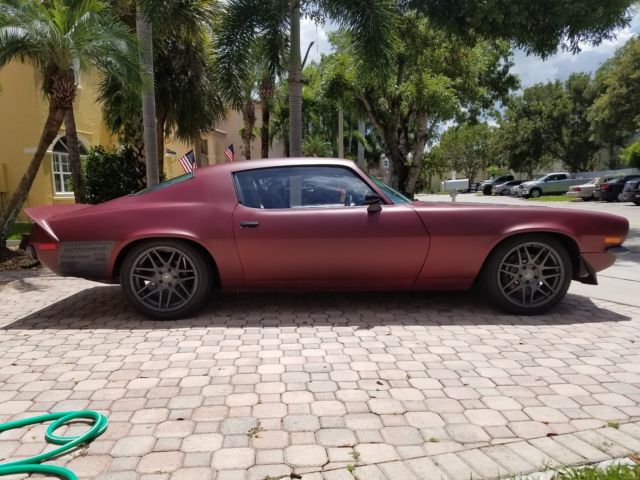 Satin Crimson 1972 Chevrolet Camaro Coupe with Black interior