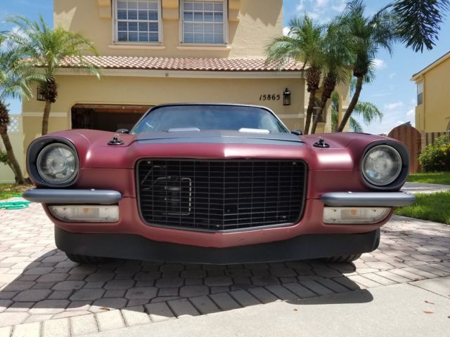Satin Crimson 1972 Chevrolet Camaro Coupe with Black interior