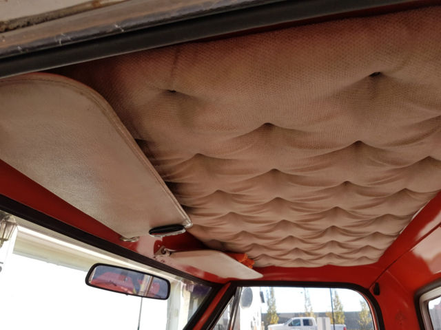 Red 1972 Chevrolet C-10 reg cab with orange /white interior
