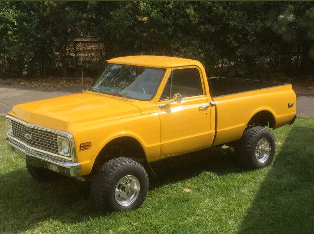 Viper Race Yellow 1972 Chevrolet C-10 Truck with Gray interior