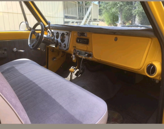 Viper Race Yellow 1972 Chevrolet C-10 Truck with Gray interior