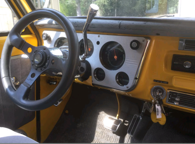 Viper Race Yellow 1972 Chevrolet C-10 Truck with Gray interior