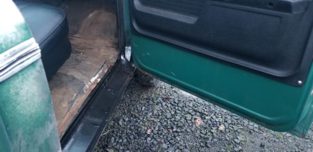 rust/green 1972 Chevrolet C-10 Standard Cab Pickup with Black interior