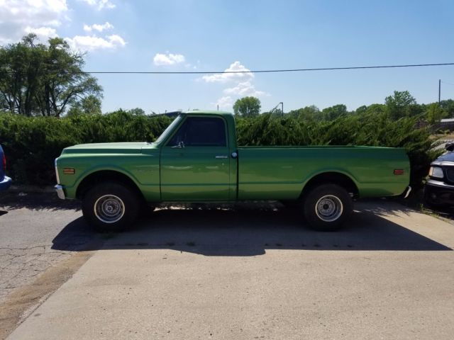 Green 1972 Chevrolet C-10 Standard Cab Pickup with Black interior