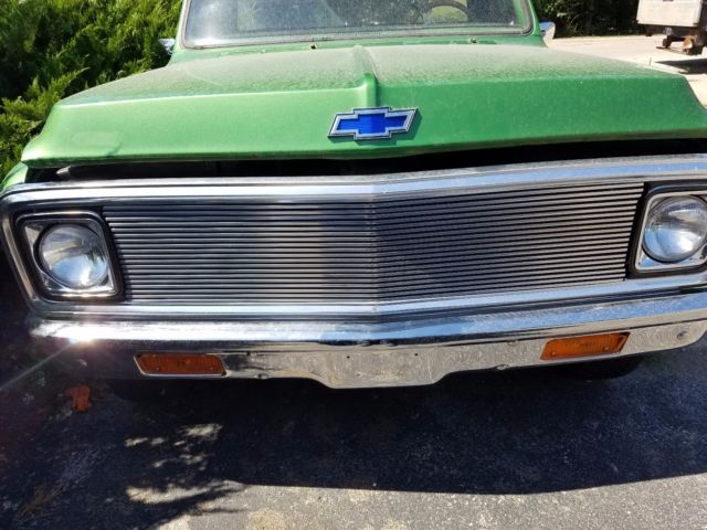 Green 1972 Chevrolet C-10 Standard Cab Pickup with Black interior
