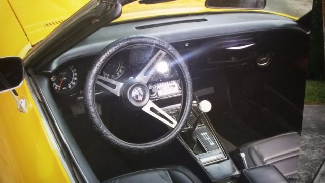 Yellow 1972 Chevrolet Corvette Convertible with Black interior