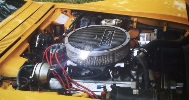 Yellow 1972 Chevrolet Corvette Convertible with Black interior