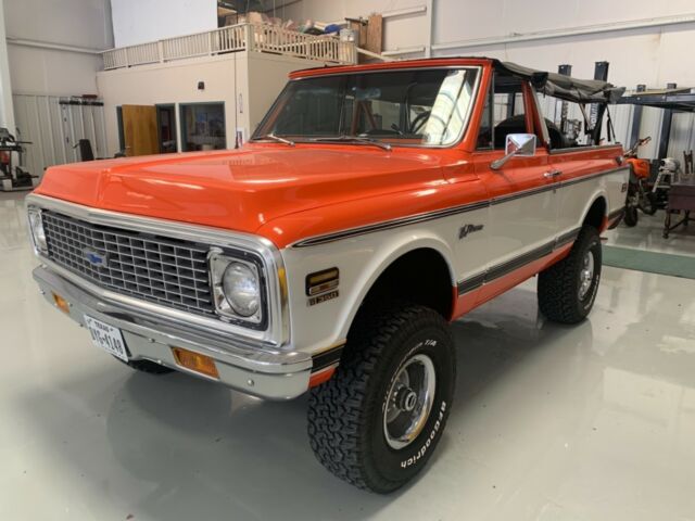 Orange 1972 Chevrolet Blazer SUV with Black interior