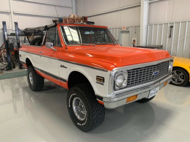 Orange 1972 Chevrolet Blazer SUV with Black interior