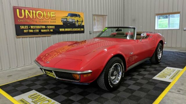 Red 1972 Chevrolet Corvette Convertible with Other interior