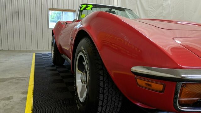 Red 1972 Chevrolet Corvette Convertible with Other interior