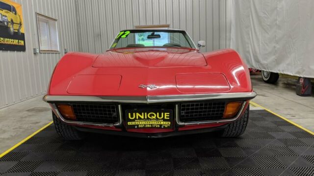 Red 1972 Chevrolet Corvette Convertible with Other interior