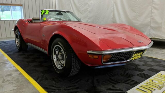 Red 1972 Chevrolet Corvette Convertible with Other interior