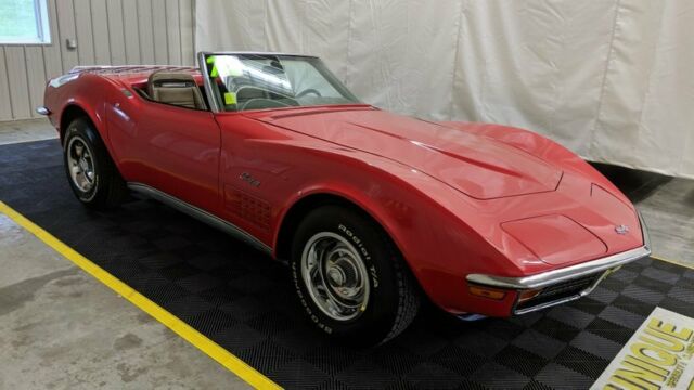 Red 1972 Chevrolet Corvette Convertible with Other interior