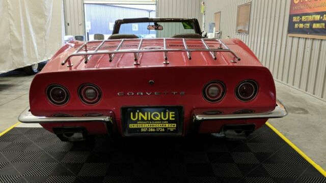 Red 1972 Chevrolet Corvette Convertible with Other interior