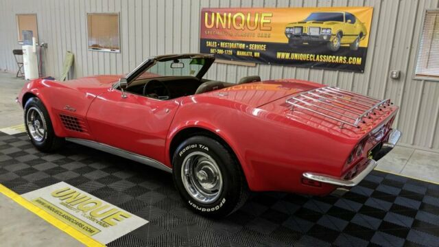 Red 1972 Chevrolet Corvette Convertible with Other interior