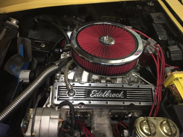Yellow 1972 Chevrolet Corvette Coupe with Black interior