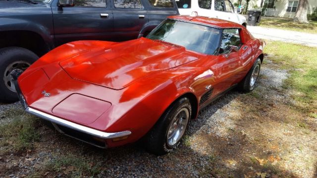 Red 1972 Chevrolet Corvette Coupe with Black interior