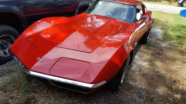 Red 1972 Chevrolet Corvette Coupe with Black interior