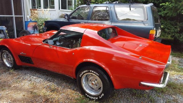 Red 1972 Chevrolet Corvette Coupe with Black interior