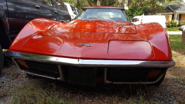 Red 1972 Chevrolet Corvette Coupe with Black interior
