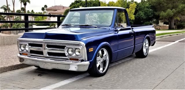 Candy Blue Pearl 1972 Chevrolet C-10 with Tan interior
