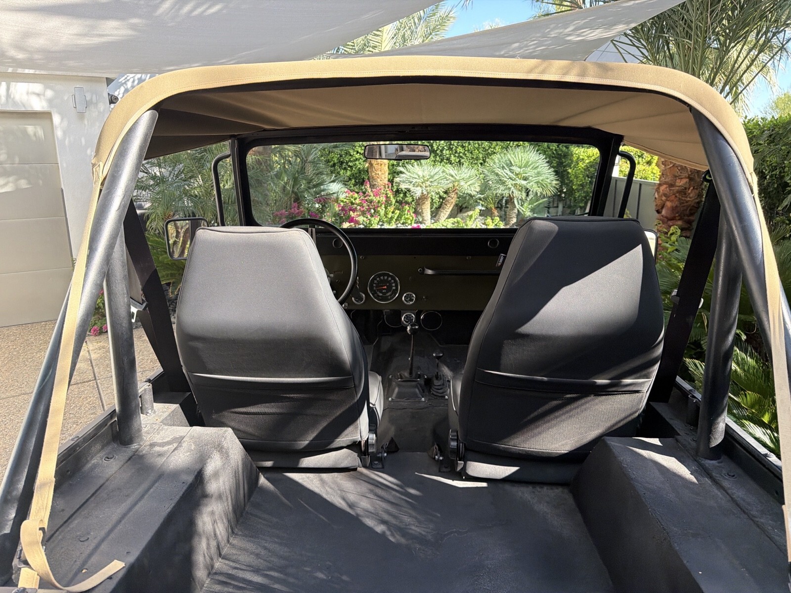 Green 1972 Jeep CJ Convertible