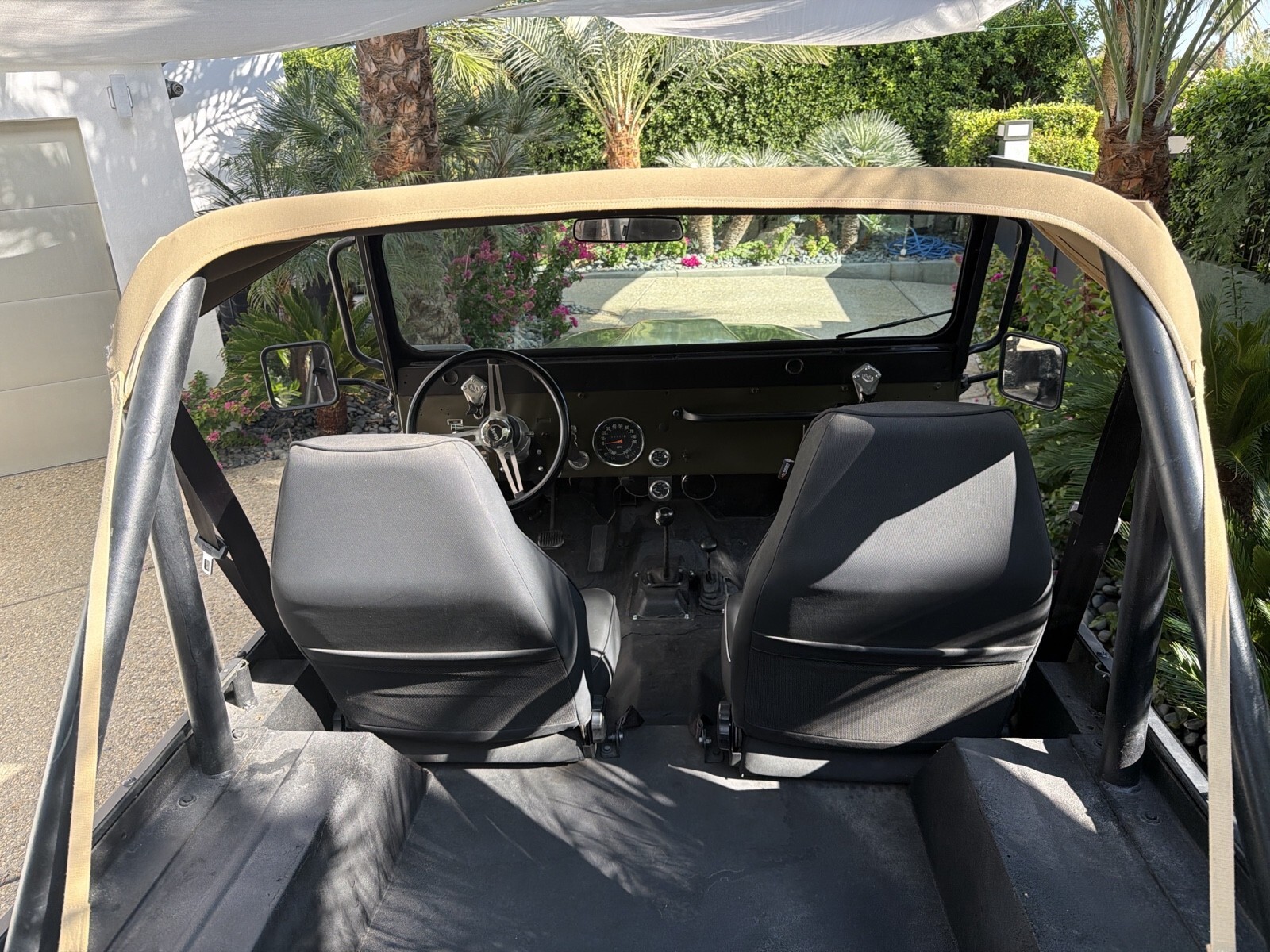 Green 1972 Jeep CJ Convertible