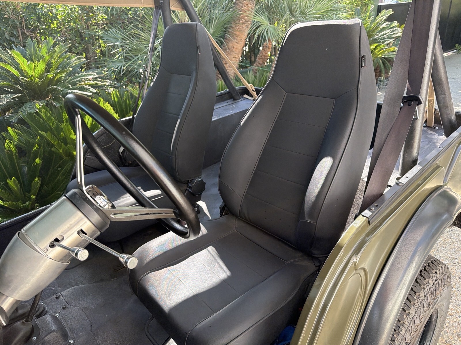 Green 1972 Jeep CJ Convertible