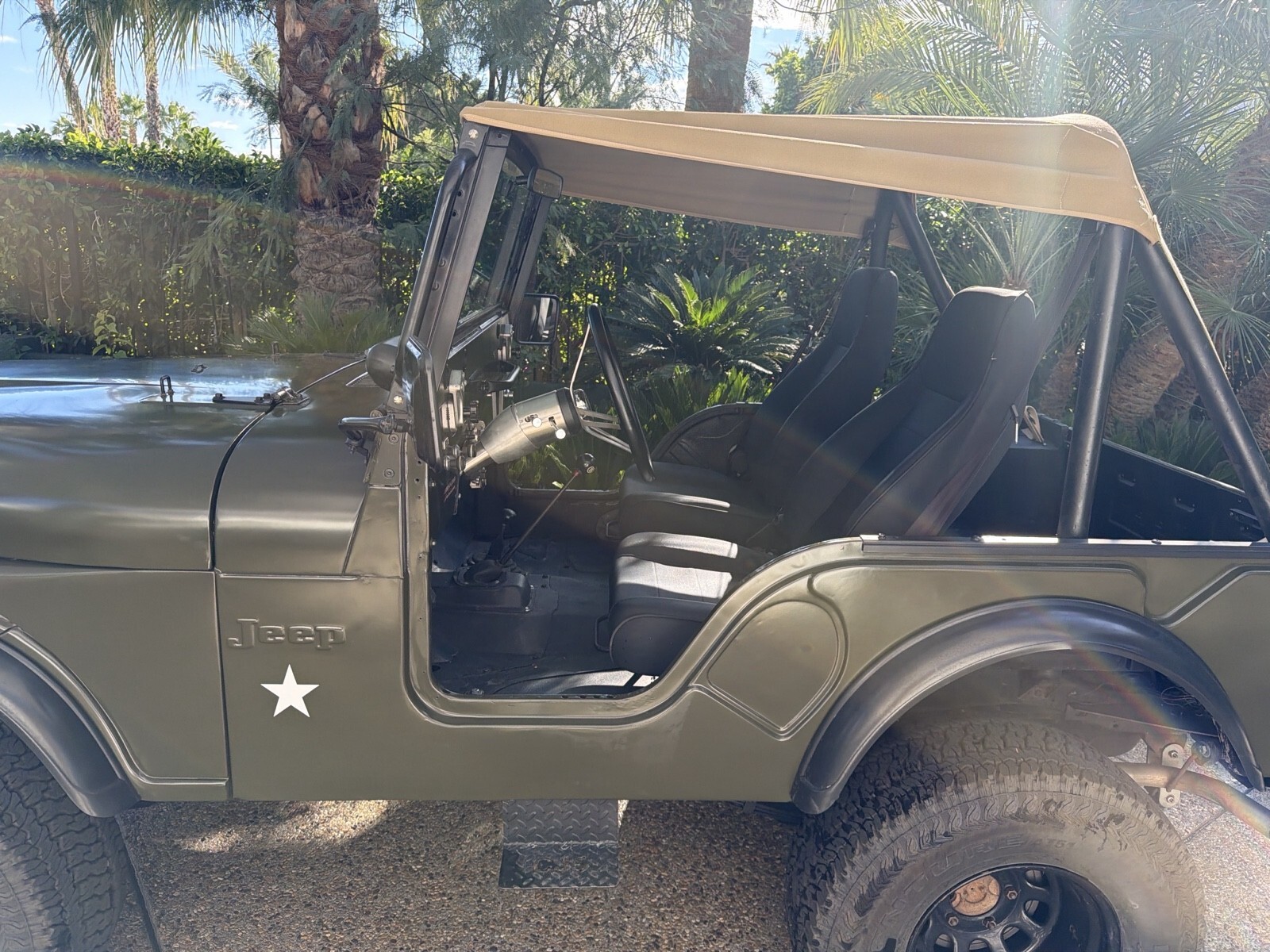 Green 1972 Jeep CJ Convertible